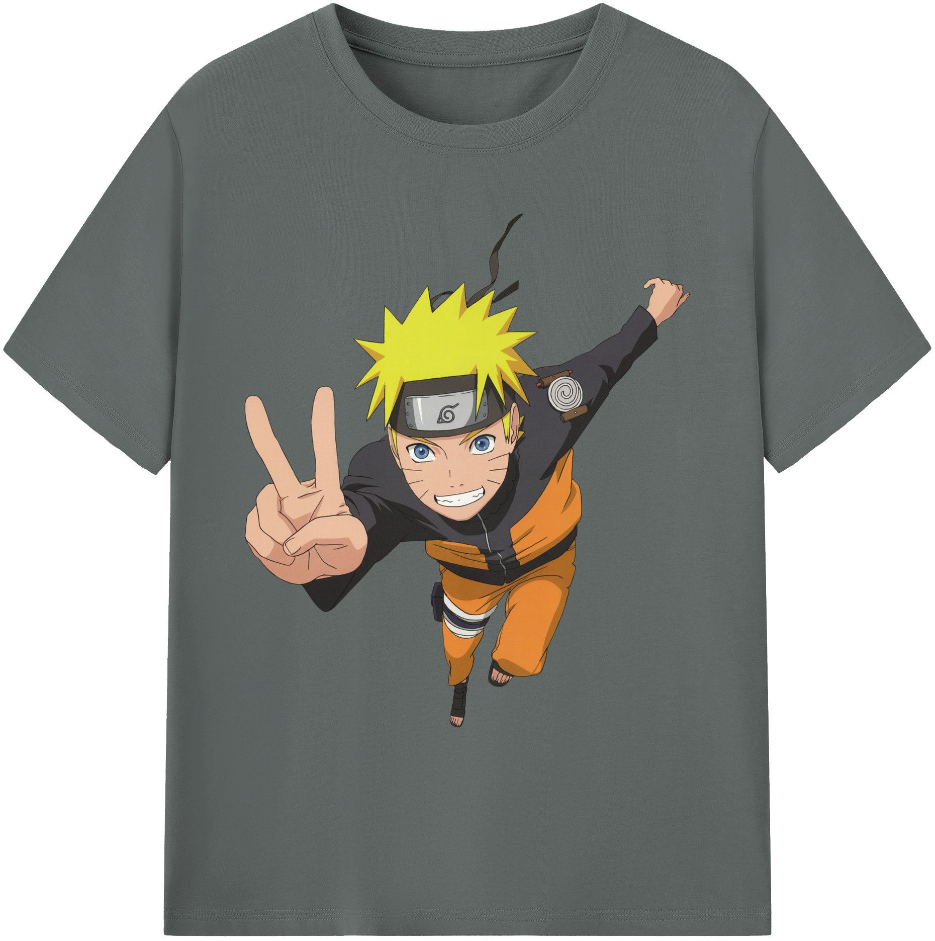 （画像用） NARUTO -ナルト- うずまき ナルト Uzumaki Naruto 綿100％ メンズ半袖Tシャツ｜肌触りやわらか＆通気性